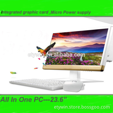 China all in one pc ,DIY computer hardware, OEM all in one computer 23.6"LED monitor case pc